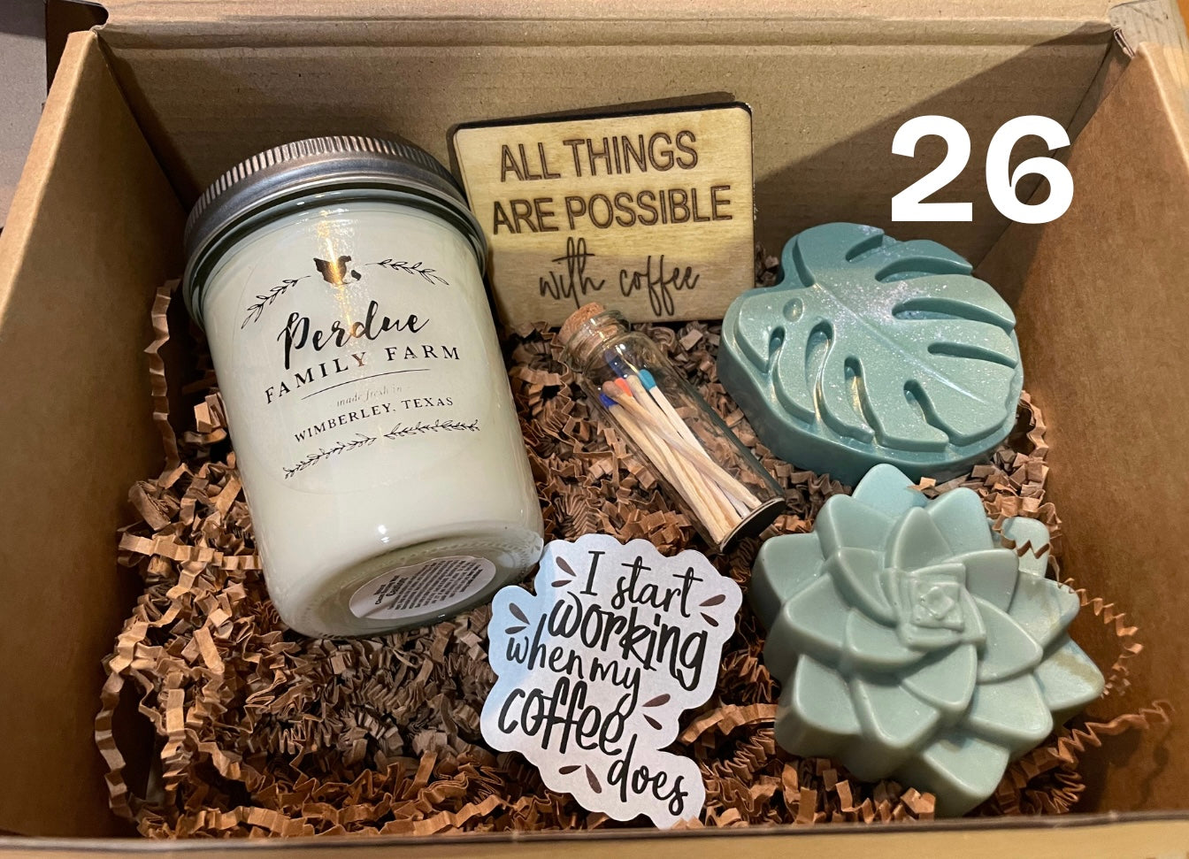 1 candle 2 soaps gift box