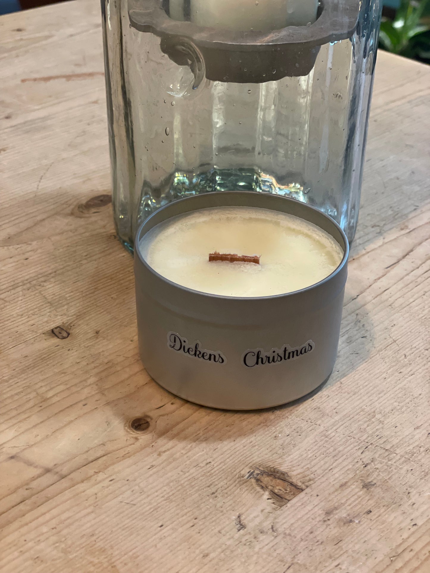 8 oz soy candle with wood wick